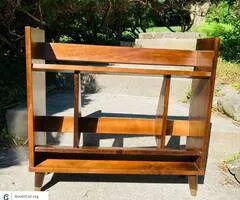 Mid Century Danish Modern Wood Book Shelf Bookcase Vintage MCM Storage