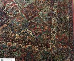 Beautiful Fine 100% Wool Persian Karastan Rug Multicolor Panel Kirman